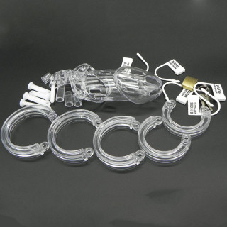 Cage à penis en plastique cristal
