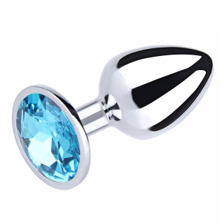 Rosebud en inox avec strass bleu