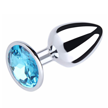 Rosebud en inox avec strass bleu