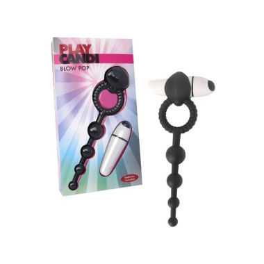 Stimulateur anal vibrant Play Candi Blow Pop noir