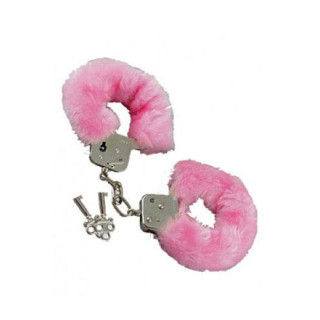Menottes en fourrure rose