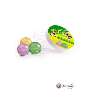 Boules brésiliennes parfumées (rose, jaune, vert)