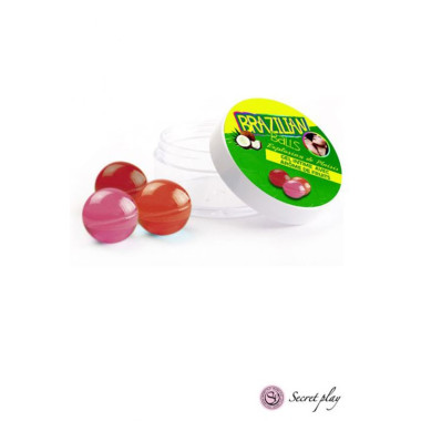 Boules brésiliennes comestibles (rose, rouge, orange)