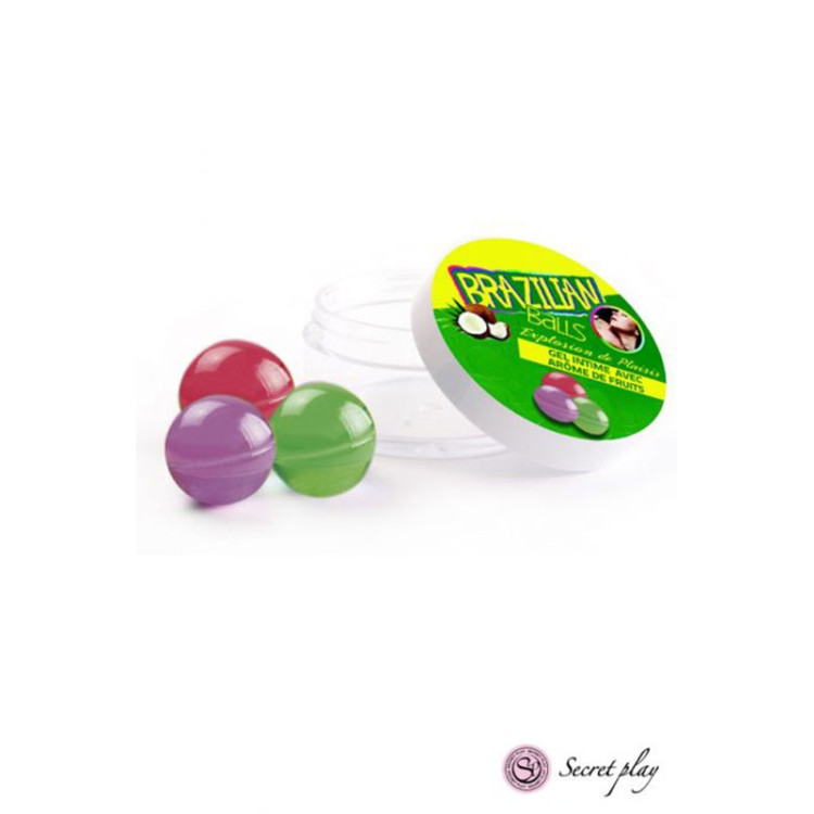 Boules brésiliennes comestibles (Menthe/Raisin/Cerise)