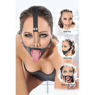 Muselière bâillon en cuir synthétique