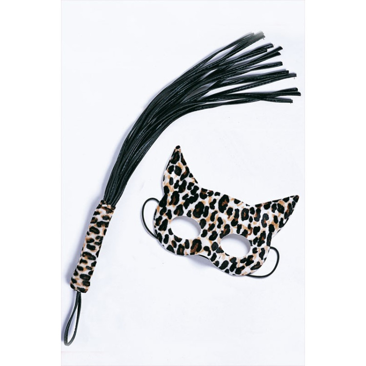 Masque et fouet leopard