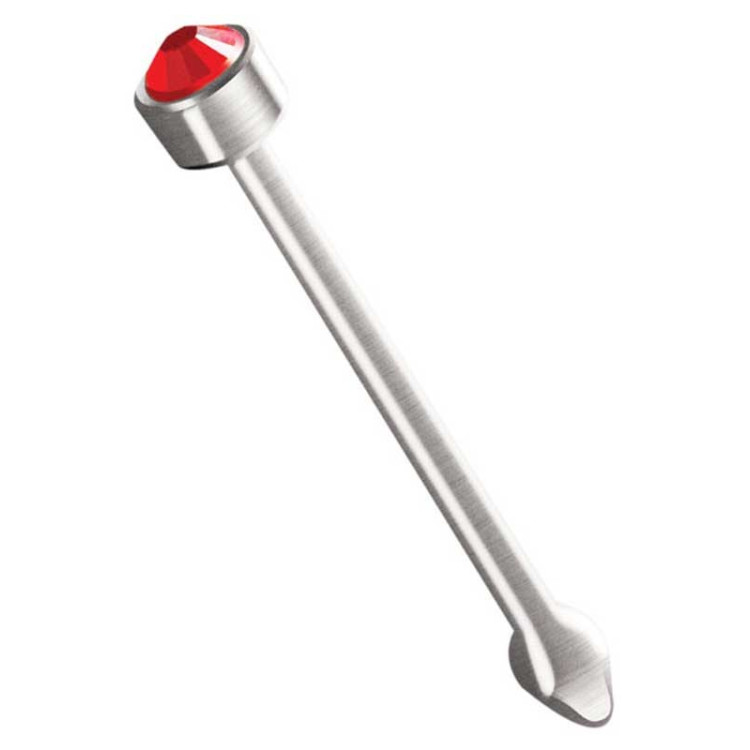 Sceptrum tige d'urètre avec strass rouge