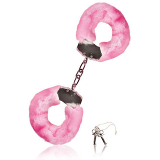 Menottes en fourrure rose