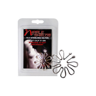 Bijou pour mamelons en argent en forme de fleur