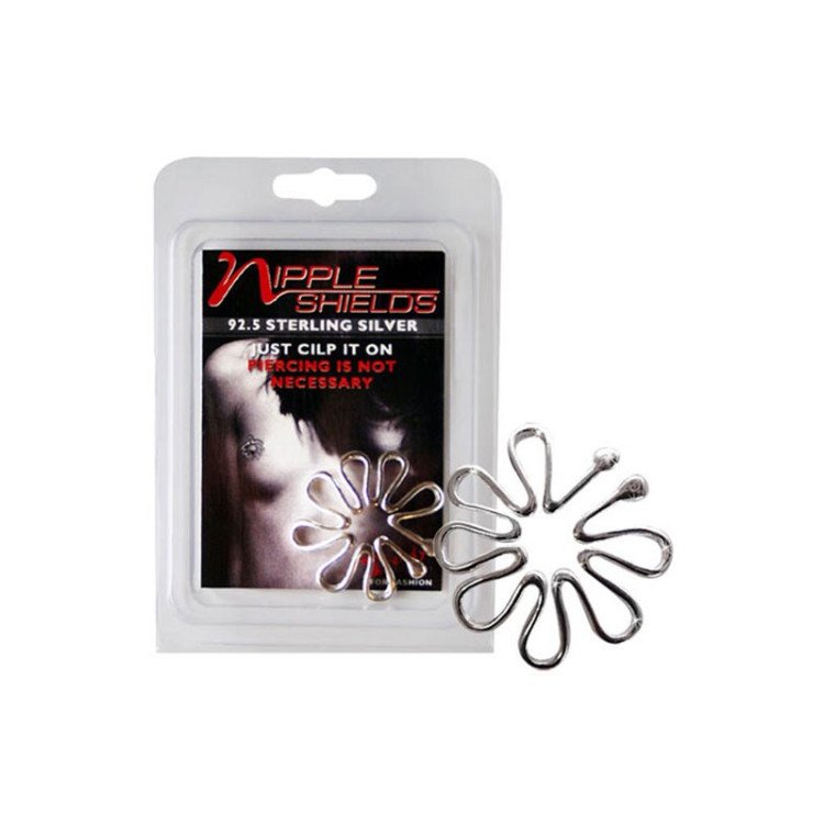 Bijou pour mamelons en argent en forme de fleur