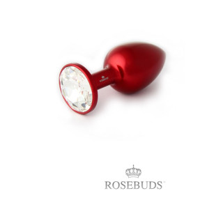 Rosebud en Alu rouge Swarovski cristal by Julian Snelling