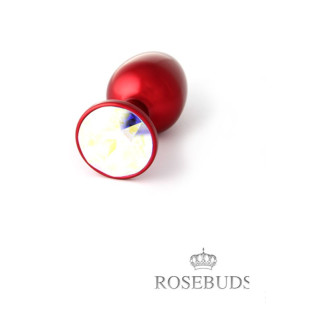 Rosebud en Alu rouge Swarovski cristal by Julian Snelling