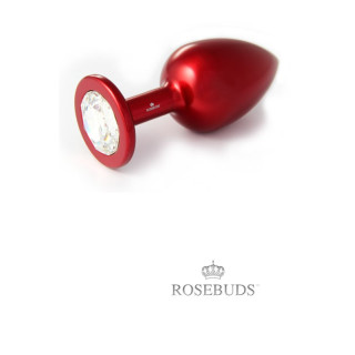 Rosebud en Alu rouge Swarovski cristal by Julian Snelling