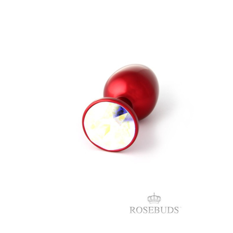 Rosebud en Alu rouge Swarovski aurore boréale by Julian Snelling